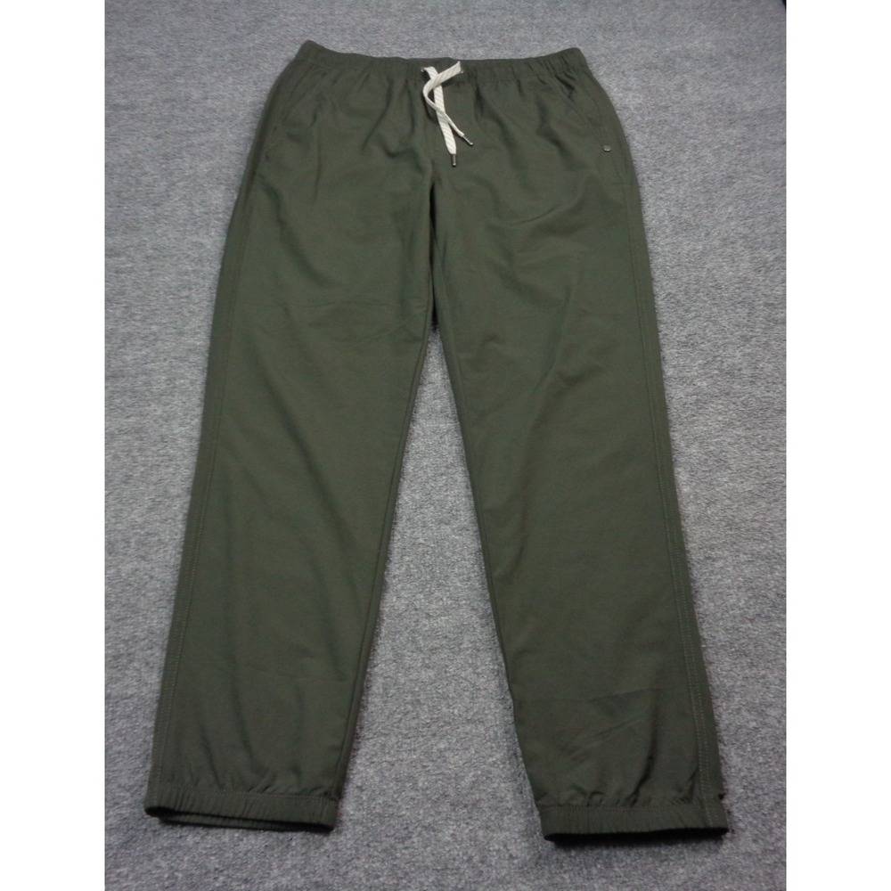 Vuori Kore Pants Mens M Gray Green Everyday Lined Athleisure Casual Straight